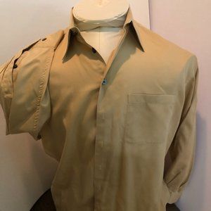 Perry Ellis Gold Dress Shirt  16 1/2    32/33